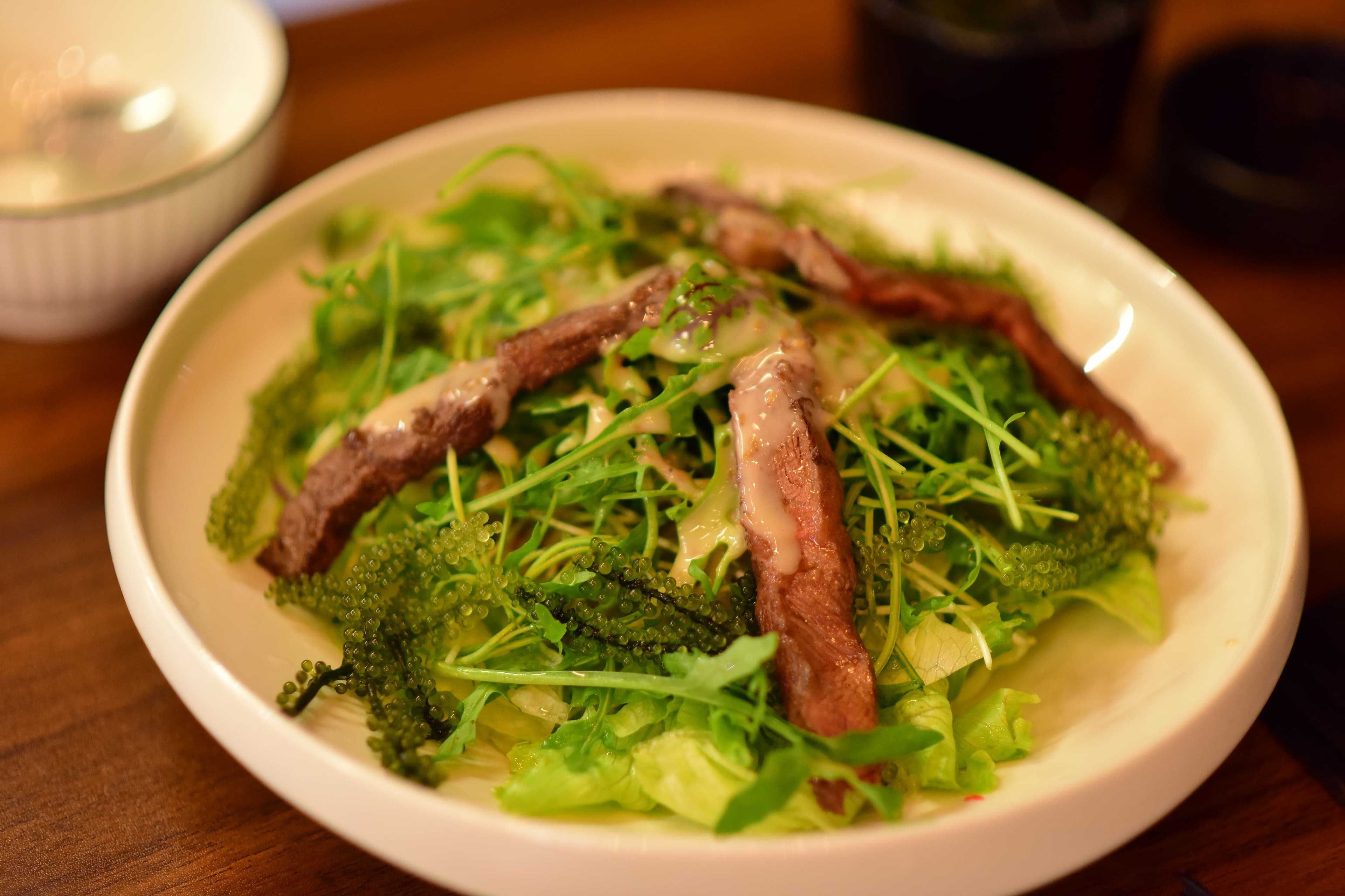 Asian salad with beef