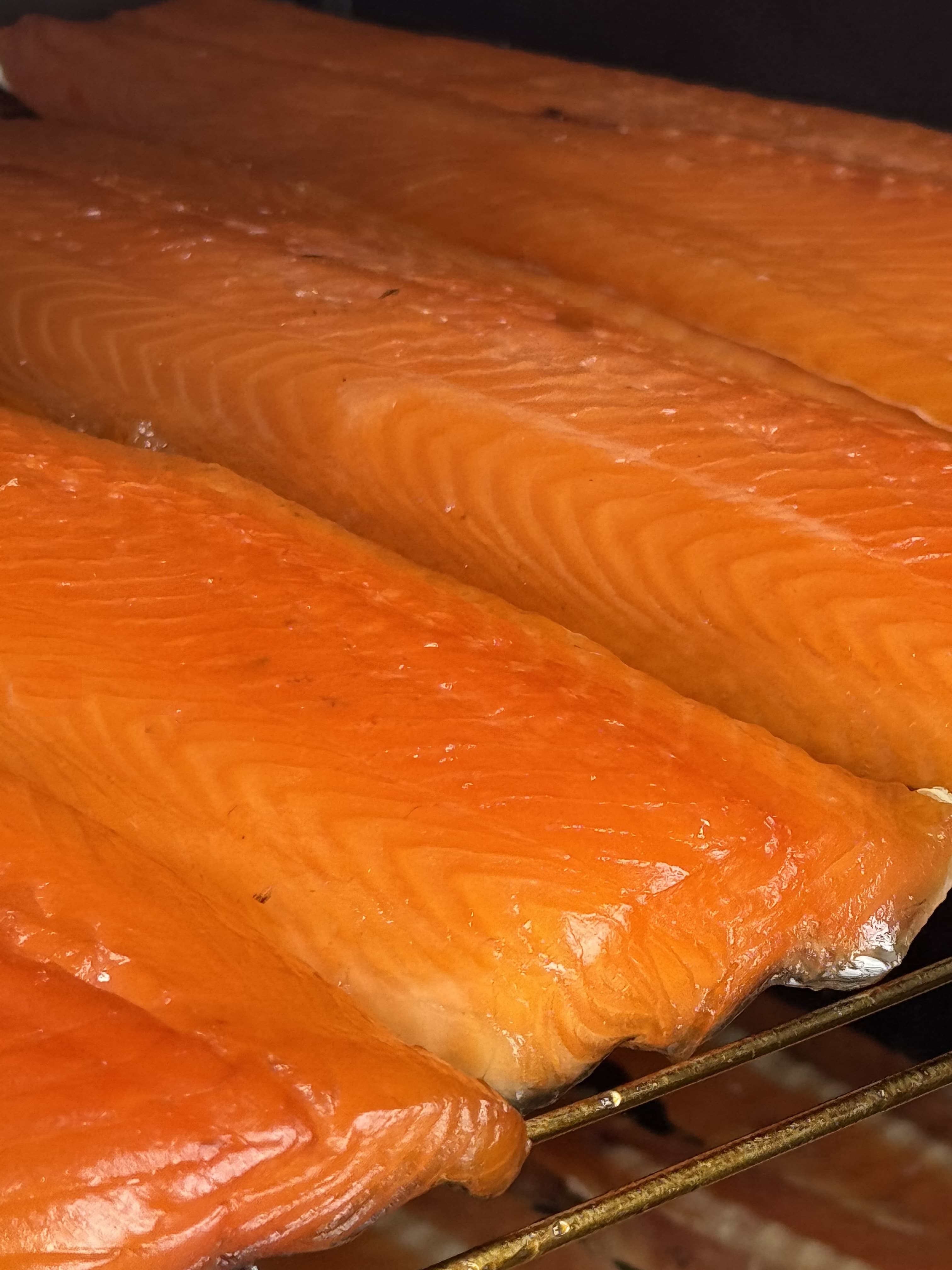 Close-up of smoked salmon fillet — AVREN product photo.